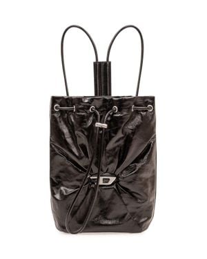 DIESEL Scrunch-Back Mini Backpack - Black