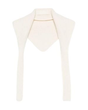 Jacquemus Gros Grain Long Collar Scarf - White