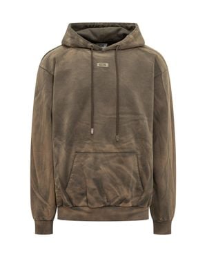 Gcds Mini Hooded Sweatshirt With Tie-Dye Detail - Green