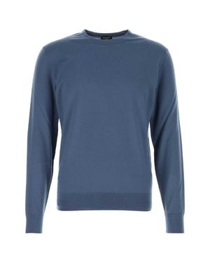 ZEGNA Crew Neck Sweater - Blue