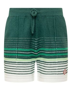 CASABLANCA Boucle Loop Mini Shorts - Green