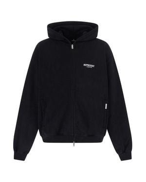 Represent Owners Club Zip-Through Hoodie - Blue