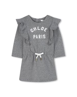 Chloé Dress With Logo - Gray