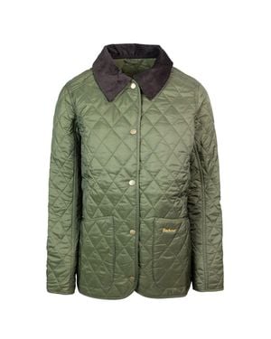 Barbour Quilted Jacket With Corduroy Collar - Green