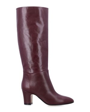 Alberta Ferretti Alberta Ferretti Leather Knee Boots - Purple