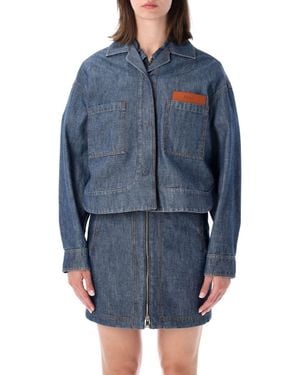 Fendi Elegant Mini Coat For Fw26 - Blue