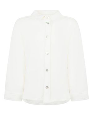 L'ORSOBRUNO Cotton Classic Shirt With Collar - White