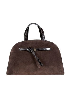 Tory Burch Romy Suede Satchel - Brown