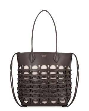 Ferragamo Gancini M Tote Bag - Black