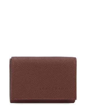 Longchamp Mini Leather Wallet - Purple