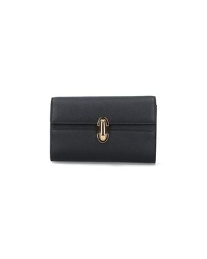 SAVETTE Leather Clutch Bag - Black