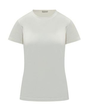 Moncler Cotton Cut-Out Sleeve T-Shirt - White