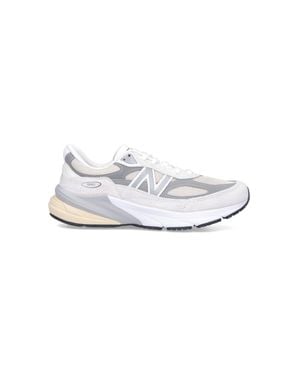 New Balance Light & Natural Sneaker With Pigskin/Mesh Upper - White