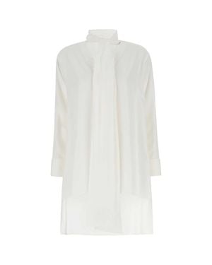 Loewe Ivory Crepe Oversize Blouse - White