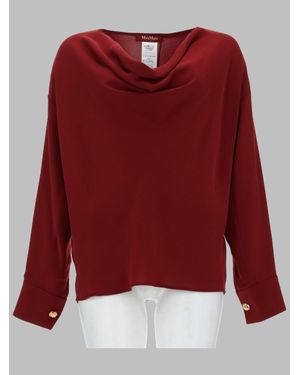 Max Mara Lightweight Technical Cady Blouse - Red
