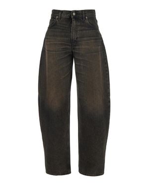 Haikure Bibi Logo Patch Tapered Denim Jeans For - Black