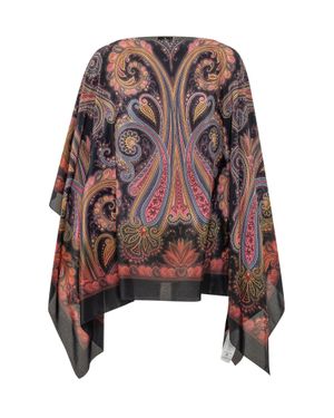 Etro Knit Poncho - Brown