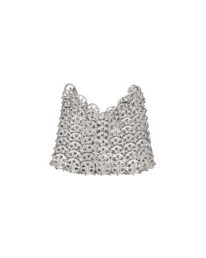 Rabanne Metal Mesh Mini Bag - Gray