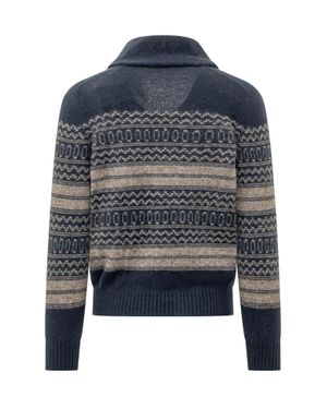 Brunello Cucinelli Brushed Cashmere Cardigan - Blue