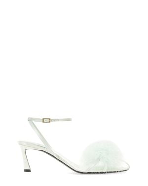 Saint Laurent Embellished Heels - White