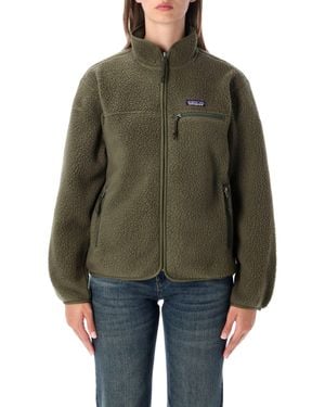 Patagonia Retro Pile Full-Zip Fleece Jacket With Stand Collar - Green