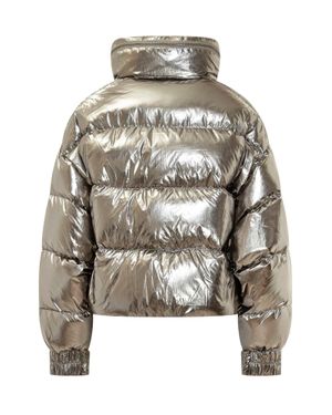 MICHAEL Michael Kors Metallic Puffer Jacket - Gray