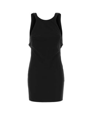 ANDAMANE Stretch Gabardine Mini Dress - Black