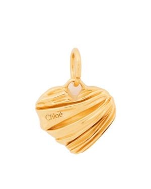 Chloé Engraved Logo Brass Accessory - Metallic
