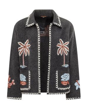 Alanui Embroidered Knit Jacket - Black