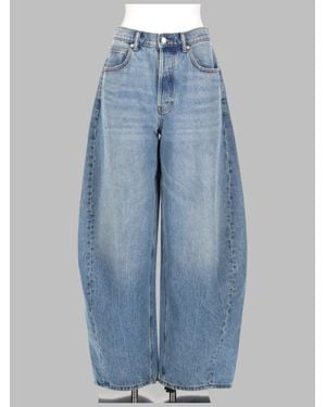 Alexander Wang Jeans Blow Up With Strass Logo Cotton - Blue
