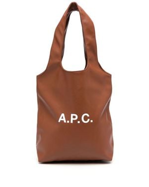A.P.C. A. P.C. Classic Tote Bag - Brown