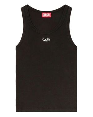 DIESEL Logo Cotton Tank Top - Black