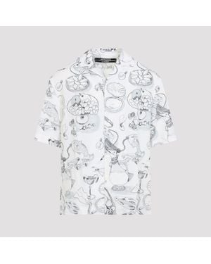 Jacquemus Jacquard Cocktail Shirt - White