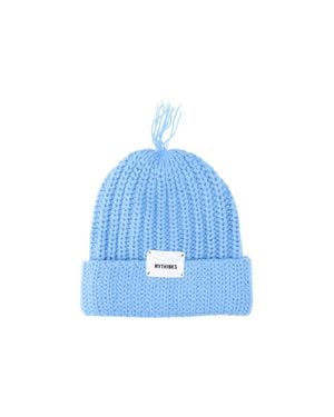 MYTHINKS Chunky Knit Cuffed Beanie Hat - Blue