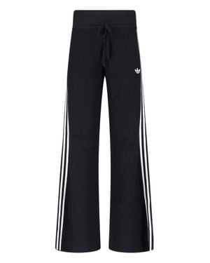 adidas Wide-Leg Knit Track Pants - Blue