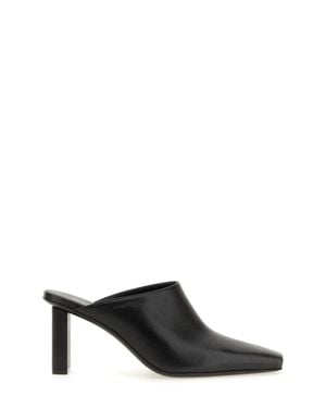 Courreges Pointed Toe Mules - Black
