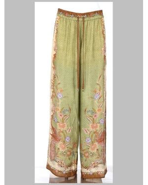 Zimmermann 100% Silk Pants - Green