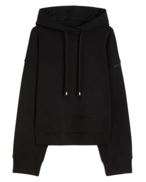 Sportmax Regular Fit Hooded Sweatshirt With Drawstring - Black