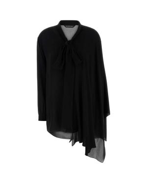 Balenciaga Scarf Blouse - Black