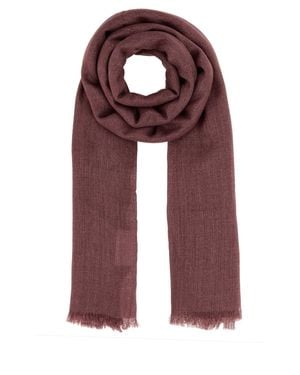 Brunello Cucinelli Antiqued Cashmere-Blend Scarf 220 X 90 Cm - Purple