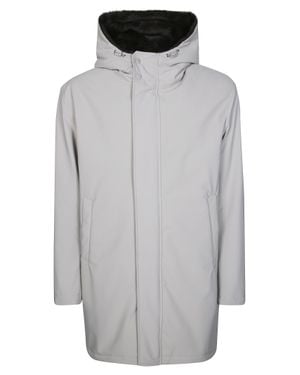 Herno Style Keystone Parka Jacket With Quilted Interior - Gray