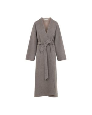 Co. Double-Breasted Wool Peaat Jacket - Gray