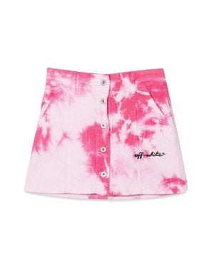 Off-White c/o Virgil Abloh Velvet Tie Dye Skirt - Pink