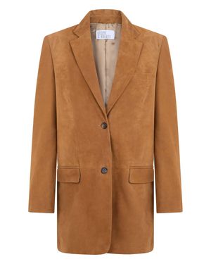 GIUSEPPE DI MORABITO Suede Jacket - Brown