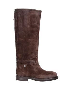 Poeve Knee-High Suede Boots - Brown