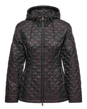 Moncler Water-Resistant Down-Filled Coat With Adjustable Hood - Black