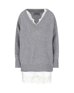 Ermanno Scervino 100% Cashmere Knit Dress - Gray