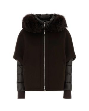 Moorer Pegasus Down Jacket With Wool-Cashmere Exterior - Black