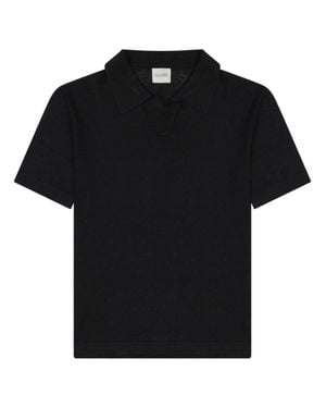 Closed Shirt Collar Polo - Black