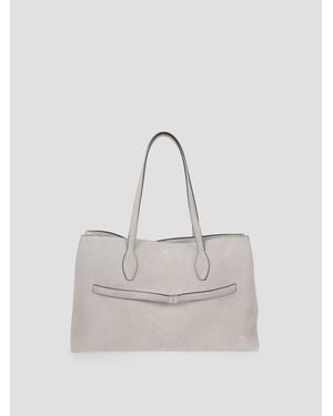 TOTEME Suede Lounge Tote - White